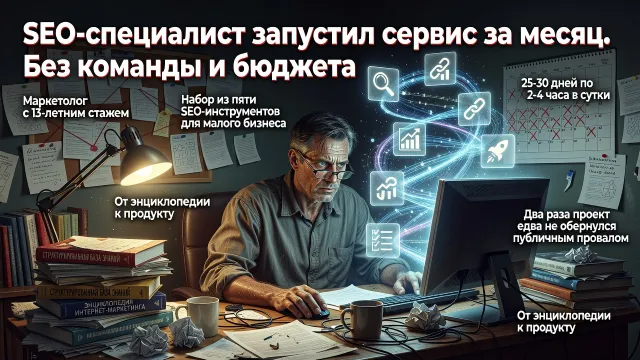 SEO-специалист запустил сервис за месяц. Без команды и бюджета